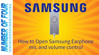 How to Open Samsung earphone mic and volume controller  SAMSUNG J series [upl. by Helbonna]