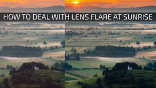 How to deal with lens flare when shooting directly into the sun at sunrise [upl. by Gokey162]