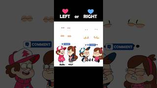 Whats the real eyes of dipper and mabel from gravity falls  Left or Right gravityfalls shorts [upl. by Jehius]