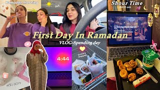 First Day In Ramadan 🌙🤍أول يوم رمضان 🌮🥰تحضيرات، unboxingالروينة مورا الفطور😪🥙 ✨ [upl. by Ahselaf427]