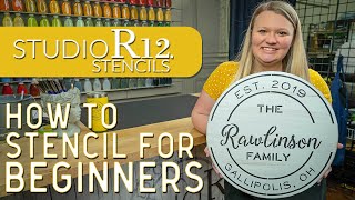 How to Stencil for Beginners with StudioR12  Personalized Stencil Painting  Basic Stenciling [upl. by Ringe275]