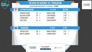 Casey Cardinia Cricket Association  Senior Men A Grade  Rd13  Devon Meadows v Tooradin  Day 1 [upl. by Aiker375]