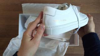 Luxury Unboxing  Common Project Original Achilles Low In White [upl. by Bernardi998]