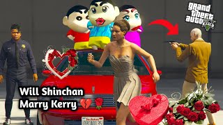 GTA 5 Shinchan Going To Meet Kerrys Parents 🌹But That Happens Bw Franklin amp Duggun Bos 💔😡Ps Games [upl. by Annauj734]