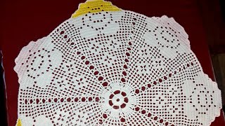 Centro para Mesa con Rosas tejido a Crochet paso a paso 2 parte [upl. by Nirrok]