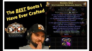 PoE 325 5000 Divine Mirror Crafted Boots  The BEST Pair I Have EVER Made  First Ever Crafted [upl. by Inaffets506]