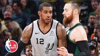 LaMarcus Aldridge scores 48 points in doubledouble effort  Spurs vs Celtics  NBA Highlights [upl. by Calva802]