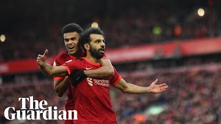 Jurgen Klopp praises Liverpools forward line as Salah reaches 150 goals [upl. by Meeka88]