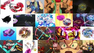 Beyblade Burst all beys destroyed Burst Evolution Turbo Rise Sparking DB [upl. by Itnava912]