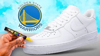 Customizing Air Force 1 Golden State Warriors Edition [upl. by Hamforrd753]