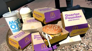 10 Quarter Pounders amp a Shake McDonalds Challenge [upl. by Stine]