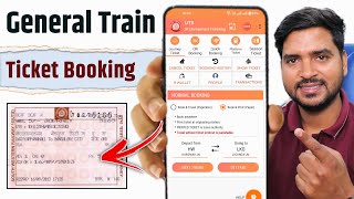 General Ticket Kaise Book Kare  How to Book General Train Ticket Online 2024  UTS Ticket Booking [upl. by Nudd]