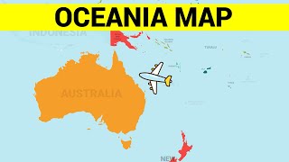 OCEANIA CONTINENT MAP  Learn the Countries and Islands of Oceania [upl. by Anyek914]