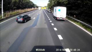 Car vs truck crash E40 Aalter Belgium [upl. by Jordon132]