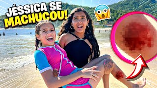 FOMOS PARA PRAIA E A JESSICA SE MACHUCOU ft irmãs PinaEstevão e Gabriel [upl. by Babara241]