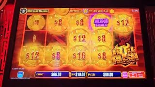 2 Minutes Of Bullrush Great Feature Win With 200 Bonus Bull Casinoslotsslayer pokies slotswins [upl. by Sylera]