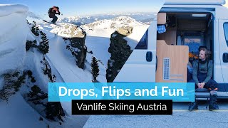 Drops Flips amp Fun Skiing in Kaltenbach  Vanlife Skiing Austria [upl. by Einnig954]