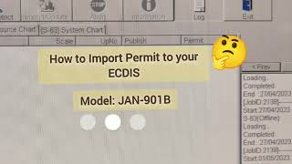 HOW TO IMPORT PERMIT TO YOUR ECDIS ecdisjrc jrcjan901b seamansguide [upl. by Nil]