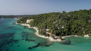 Best Beaches 📍 Agios Nikolaos Beach Kassandra Greece Drone 4K Footage [upl. by Neiman142]