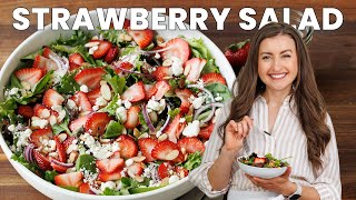 Easy Strawberry Salad with Honey Vinaigrette [upl. by Damalus740]