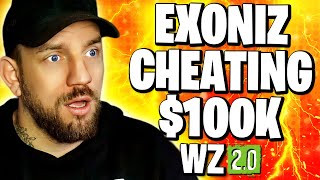 EXONIZ 100 CHEATING IN 100K WARZONE 2 TOURNAMENT CHEAT MENU [upl. by Allecsirp]