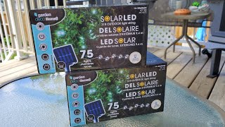 Solar Powered LED 31 ft Outdoor string lights from Dollarama [upl. by Sisxela]