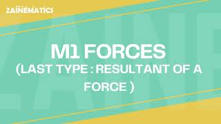 M1 FORCES  LAST TYPE RESULTANT OF A FORCE  20232024 [upl. by Olatha867]