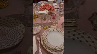 Robert Haviland amp C Parlon dinnerware Baccarat crystal glasses and Christofle cutlery baccarat [upl. by Rawna]