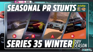 All PR Stunts for Forza Horizon 5 Series 35 Winter 4 Super Wheelspins [upl. by Enineg73]