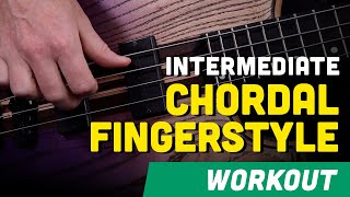 🎵 Intermediate Chordal Fingerstyle Workout A Solo Bass Journey 🎸 [upl. by Levinson]