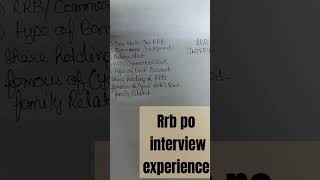 Rrb po interview  experience repeated questions asked in different schemes [upl. by Netnerb622]