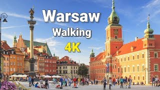 🇵🇱Poland Warsaw Walking Tour  4k [upl. by Eintrok]