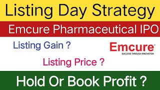 Emcure Pharmaceutical IPO  Emcure Pharmaceutical IPO GMP • Listing Strategy  Hold Or Sell [upl. by Lyrrad]