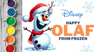 Draw Olaf from Frozen frozen olaf disney disneyjunior waltdisneyworld art viralvideo [upl. by Coral520]