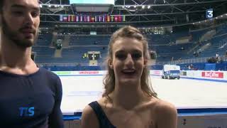 Gabriella Papadakis amp Guillaume Cizeron European 2016 FD backstage 【News】 [upl. by Anitserp]