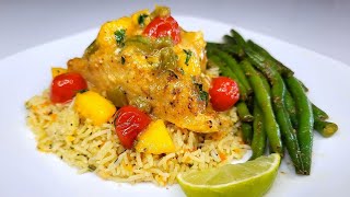 Mango Butter Cod Fish Dinner  full recipe perfect for valentines day [upl. by Wind187]