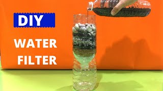 DIY WATER FILTER  WATER FILTER EXPERIMENT  HOW TO FILTER DIRTY WATER  Science Project [upl. by Sirk283]