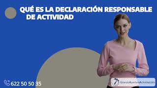 Declaración responsable de actividad [upl. by Drarrej472]