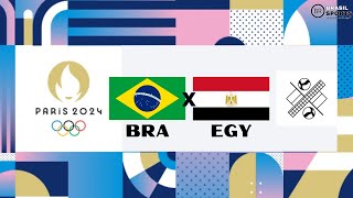 BRASIL x EGITO AO VIVO COM IMAGENS  OLIMPÍADAS PARÍS 2024  VÔLEI MASC [upl. by Ambrogino]