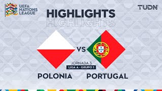 HIGHLIGHTS  Polonia vs Portugal  UEFA Nations League 2024  TUDN [upl. by Lynnette972]