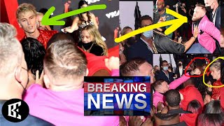 CONOR MCGREGOR PUNCHES MGK THROWS DRINK ON MEGAN FOX AS FIGHT BREAKS OUT AT MTV VMA AWARDS [upl. by Walcoff]