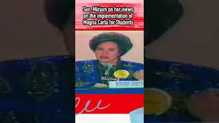 MAGNA CARTA for students 💪👍 senator miriam explains importance ❤️trending viralvideo fyp [upl. by Eudo]