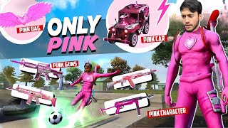 Free Fire But Pink Only😱 in Solo Vs Squad  Badge99 [upl. by Auqeenahs]