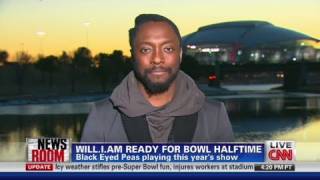 CNN Black Eyed Peas Super Bowl XLV halftime performance [upl. by Harutak607]