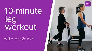 10minute Leg Workout for Seniors and Beginners  Lower body Strength Workout [upl. by Kifar80]