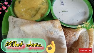 How to make millet dosa  making millet dosa  dosa [upl. by Fortuna]