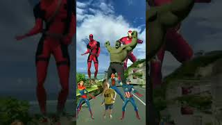 SPIDERMAN DANCE VS DEADPOOL IRONMAN CAPTAIN AMERICA COFFIN DANCE ON THE WAY HULK ANGRY shorts [upl. by Che]