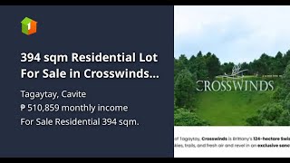 394 sqm Residential Lot For Sale in Crosswinds Tagaytay [upl. by Buckley]