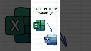 Переносим таблицу из Excel в Word👌🏻 эксель эксельобучение excel [upl. by Orwin]