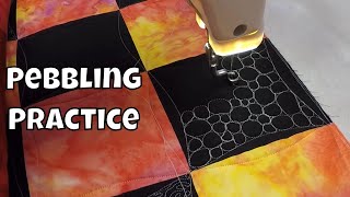 Quilting Pebbling and Travel Stitching Practice on a Longarm Machine [upl. by Tripp]